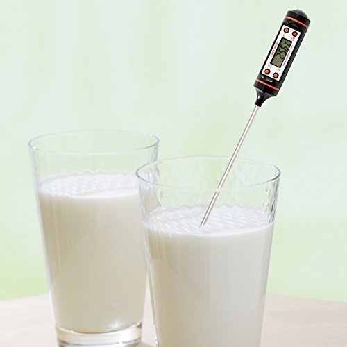Kochthermometer Stoga Kochen Thermometer – Lesen Sie sofort – Best Digital Thermometer für alle Lebensmittel, Fleisch, Türkei, Grill, Grill, Raucher, Küche und Süßigkeiten. Lcd-Schirm, Lange Probe - 2