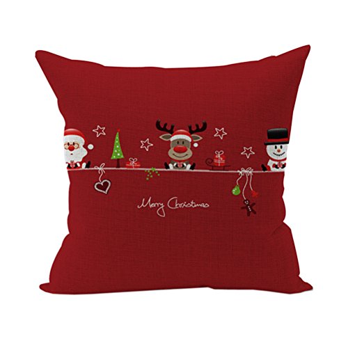 Nunubee Weihnachten Baumwolle Leinen Kissenbezug Platz Dekorative Akzente Setzen Fall Sofa Kissen Art 11