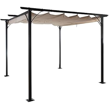 Amazon.de: Leco Pavillon, Schirmpavillon, anthrazit, 300 x 300 x 260 cm