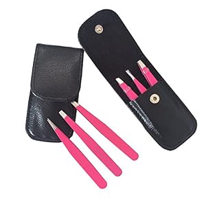 Tweezers Precision 3 Piece Tweezers Set Beauty Gift Set Makeup Masters Includes Slant, Pointed & Flat Tip Tweezers with… - Image 4