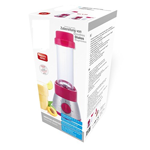 Profi Mix&Go Steel Standmixer / Smoothie Maker (400 Watt),pink – Standmixer mit 21.000 U/min max., inkl. Self Clean Funktion, inkl. 2x Trinkflaschen 600ml, edelstahl - 3
