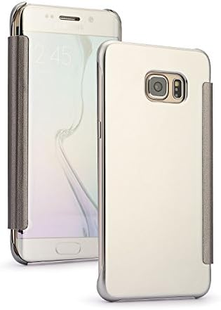 Samsung Galaxy S7 Edge Case, XMTIKO Mirror Clear View Window Flip Case For Samsung Galaxy S7 Edge (Silvery)