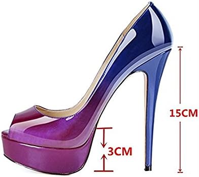 MIUINCY Womens Thin High Heels Ladies Peep Toe Platform Pumps for Wedding Party Dress ¡­