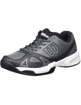 Wilson Herren Tennisschuhe, Für jeden Untergrund, RUSH OPEN 2.0, Synthetik, Grau/Schwarz/Weiß (Iron Gate/Black...