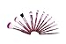 Glow 12 Makeup Brushes Set in Purple Crocodile Leather Design Case