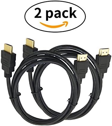 1 M HDMI Cable Prime High Speed Hmdi 1.4 stably Supports all HD Ready Devices and Gadgets （Pack of 2）