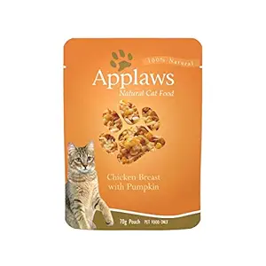 Applaws Cat Wet Food 70g Chicken Breast with Pumpkin in Broth (Pack of 12)