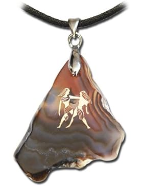 Amulett Talisman Anhänger / Achat - Sternzeichen Zwillinge - 21 Mai - 21 Juni