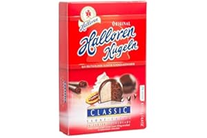 ‎HALLOREN Sahne-Cacao Original Halloren Kugeln (125g) • Cremige Sahne-Cacao Füllung umzogen mit Zartbitterschokolade • Geschenkidee