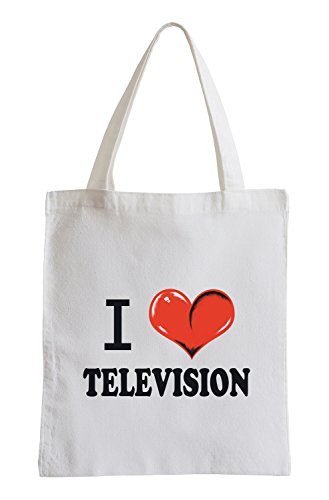 Preisvergleich Produktbild I love Television Fun Jutebeutel