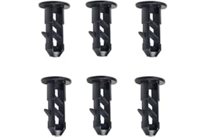 SagaSave 6 perni per coperchio della pattumiera con ruote in plastica nera, adatti per bidoni della spazzatura domestici e commerciali da 240 litri