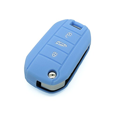 fassport carcasa de silicona Skin Chaqueta Fit para Peugeot 3 botones flip remoto clave CV3300