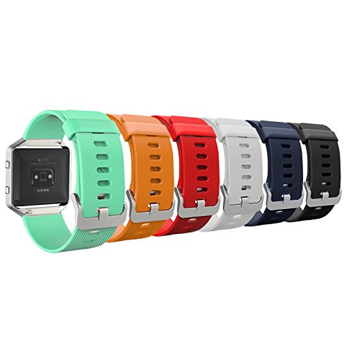MoKo Fitbit Blaze Armband - [6 Stück] Silikon Sportarmband Sport Band Uhrenarmband Uhr Erstatzband für Fitbit Blaze Smart Fitness Watch