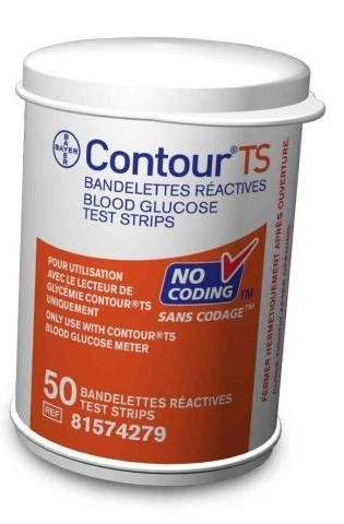 Tiras de Prueba de glucosa en Sangre diabética Ascensia Contour TS 50