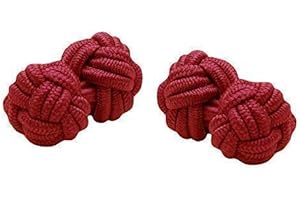 FUNKY CUFFLINKS~COM Elastic Classic Knot Cufflinks - Easy and Smart Application to Double Cuffed Shirts
