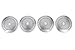 Price comparison product image Interior Decoration Car-styling Steel Door Loud speaker Cover Trim Burmester design Aluminum Alloy Set of 4pcs (Pearl Chrome)