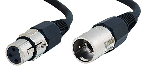 C2G 80380 5m Pro-Audio XLR Male to XLR Female Cable Suitable for DJ Equipment, Jack Extender, Amplifiers, Mixer, Microphone Extension, Drum, Speakers, Amp and More