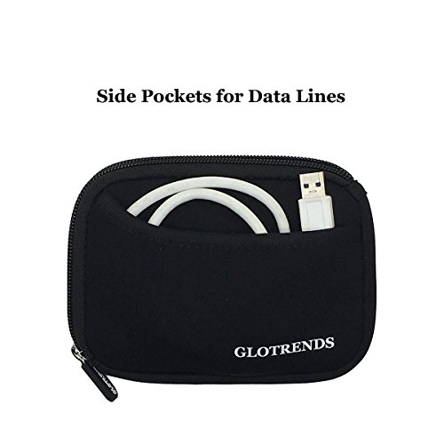 GLOTRENDS Universal Festplattentasche für 2,5 Zoll Festplatten und SSD/HDD, Hard Case erschütterungsfeste Schutzbox (Schwarz) - 6