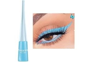 BELIKY GIRL Eyeliner liquide de 10 couleurs Eyeliner mat à séchage rapide, Eyeliner coloré en gel imperméable durable et sans floraison, Eyeliner liquide de couleur bonbon hautement pigmenté, Bleu