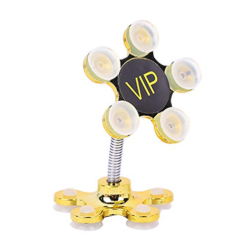 Matedepreso Universal Phone Mount 360° Rotating Phone Holder Multi-Function Metal Flower Magic Suction Cup Phone Desk Stand for Desk, Dashboard, Table, Office