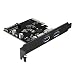 Produktbild ORICO USB 3.1 Gen 2 Karte, 10Gb/s USB-Controller, 2 Ports, PCI-Express PCIe Adapter, Schnittstellenkarte mit 15-Pin SATA Stromanschluss, Hochgeschwindigkeits, für Windows 10 8 7 Vista XP Desktop-PC Computer