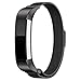 Produktbild Voberry® Magnetic Loop Edelstahlband für Fitbit Alta Smart Watch (Schwarz)