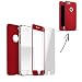 Produktbild FINOO | Iphone 6 / 6S Plus 360 ° Komplettschutz Handy-Hülle Vorne Hinten TPU Silikon | Rundum-schutz Stoßfest Full Cover Body Slim | Ultra Dünn Protector Back Cover Schutz Case Tasche | Rot
