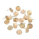 bases para colgantes bisuteria Gran regalo para sus amigas. SUPVOX 20PC Alloy Stud Earrings Post Blank Base with Loop Ear Pins para DIY Jewelry Making (Golden)