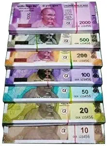 Truvic Currency 350 Note for Kids 50 Units Each Denomination All New 10 | 20 | 50 | 100 | 200 | 500 | 2000 Artificial Playing Currency, Learn Money Skills, Fake Money, Dummy Note- Multi Color