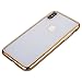 Produktbild iPhone X Hülle,iPhone X Schutzhülle Transparent TPU,iPhone X Handytasche 360 Grad Full-Body,Hpory Plating Durchsichtig TPU Silikon Hülle mit Panzerglas Schutzfolie Handytasche 360 Grad Full-Body Cover Protective Komplettschutz Front + Back Rundum Double Beidseitiger Schutzhülle Rundumschutz-Schale Tasche Ultra Dünn Transparent Weiche TPU Silikon Hülle Fall-Abdeckung Etui TPU Bumper Stoßdämpfend Handyhülle Bumper Schale für Apple iPhone X 5.8 Zoll + 1 x Hpory Stylus-(Gold)