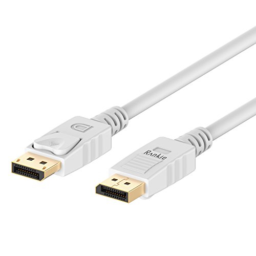 DisplayPort Kabel, Rankie 1.8m Vergoldet Ultra HD 1080p DisplayPort(DP) zu DisplayPort(DP) Kabel 4K-Auflösung Bereit Cable (Weiß) - R1104B