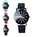 Produktbild Altsommer Freizeit Frauen Armbanduhr mit Konvex Gürteluhr aus Lederarmband,Uhren Herren mit Nadelschnalle Sport Analog Quarzuhr Männer Business Fashion Armbanduhr (Hot Pink)