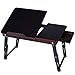 Produktbild CLEAVE WAVES Bambus-Laptop-Schreibtisch, tragbares leichtes Frühstücks-Serviertablett mit kippbarer oberer Fach-Retro- Farbe