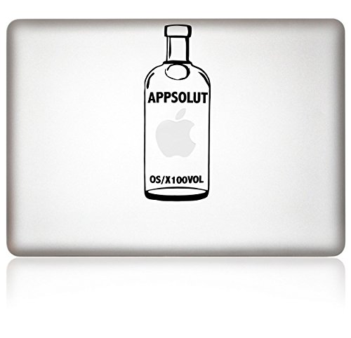 Apfelkleber Appsolut Aufkleber für MacBook schwarz