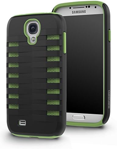GADGEO Galaxy S4 Case / Tough Strong Heavy Duty Protective Case / Rugged Shockproof Cover for the Samsung Galaxy S4 (Black / Green)