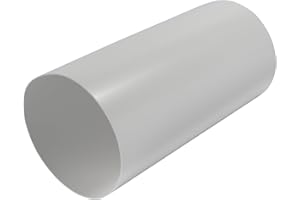 Repa Market Ø 6" Inch / 150 mm - 12'' Inch / 0.3m Long Round Straight Plastic Ventilation Duct - Rigid Ducting Vent - Replacement Pipe, Extension, Fresh Air Circulation