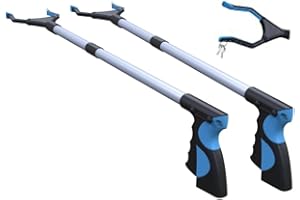 FitPlus Grabber Reacher Tool, Premium Litter Pickers, 2 Year Warranty Strong Magnet Grabber Reacher for Elderly, Lightweight Extra Long Handy Trash Claw Grabber (2)