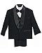Fine Brand Shop Black Boys & Baby Boy Tuxedo Special occasion suit, Complete Set, Jacket, Shirt, Vest & Pants, Bowtie - 9-12 Months
