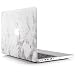 Produktbild iDOO Mattiertes gummibeschichtetes Hard Case Schalen [Für MacBook Pro 15 Zoll Retina - ohne CD-Laufwerk: A1398] - Weißes Mamormuster.