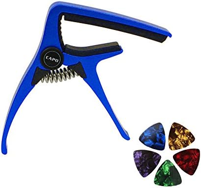 Guitar Capo Quick Change Acoustic Guitar Accessories Trigger Capo with Free 5 Pcs Guitar Picks