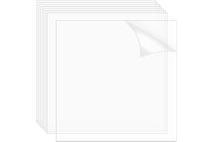 AHANDMAKER Lot de 8 feuilles transparentes en plastique PET transparent de 0,5 mm d'épaisseur - Pour travaux manuels, cadre photo, peinture, bricolage