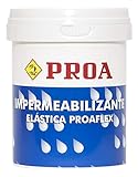 Producto al agua Proa. IMPERMEABILIZANTE ELÁSTICA RUGOSA PROAFLEX, Blanco. 750 ML