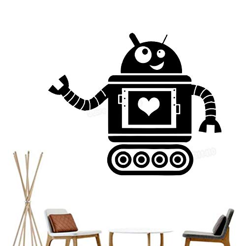 Preisvergleich Produktbild jiushizq Baby Wandaufkleber Herz Roboter Für Kinderzimmer Aufkleber 3D Selbstklebende Vinyl Wandkunst Wandbilder Einzigartiges Geschenk Y 8 51x42 cm