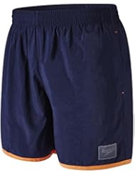 Speedo Block - Pantalón corto para hombres para deportes acuáticos, hombre, Colour Block, azul oscuro y naranja, XL