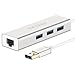 Produktbild USB 3.0 Hub Zoetouch USB Ethernet Adapter 3 Port USB 3.0 Hub RJ45 Gigabit Network Adapter für MacBook Surface Pro Chromebook Mac OS Windows Linux