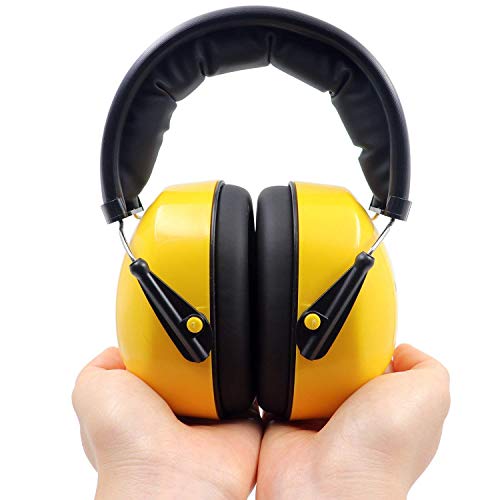 Preisvergleich Produktbild Noise Cancelling Kapselgehörschützer,Dee Plus Professional Gehörschutz Kopfhörer SNR 34dB Noise Reduction Gehörschutz Gehörschutz für Jagd,Baustelle,Schießen, Gartenarbeit - Gelb- Geschenkbeutel