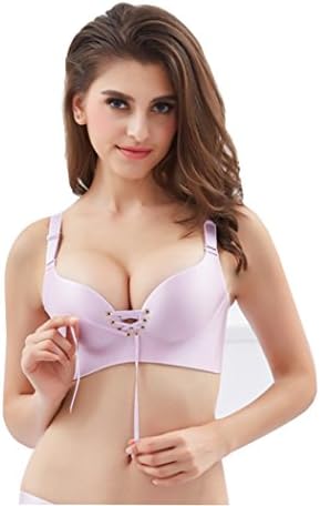 Liansangba Add Two Cups Bras Brassiere For Women Push Up Padded Unlined (38B, Purple)