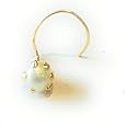 shree jewellers 14K Gold Round-Shape Prong Setting Pearl(Moti) Nose Pin Stud for Women Girls Timeless Beauty (small size 1.5 mm)