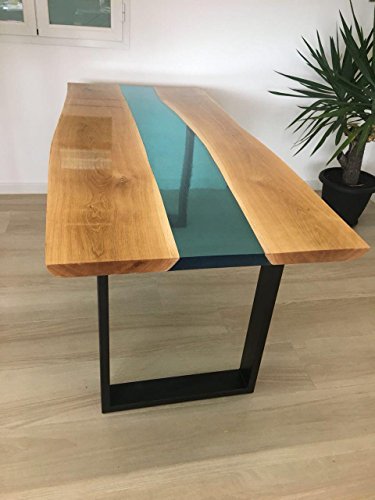 Preisvergleich Produktbild Esstisch aus Holz und Epoxidharz ungiftig von Einzigartiges Design