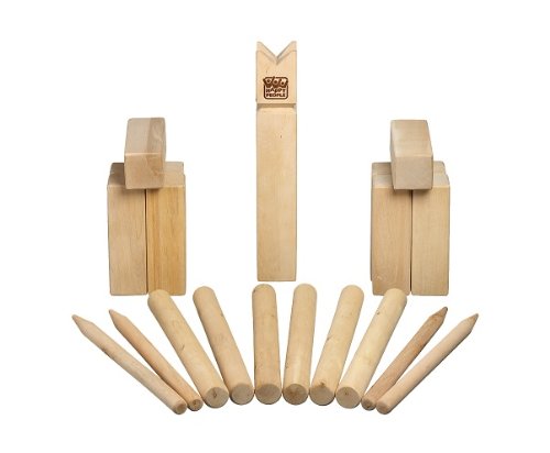 Preisvergleich Produktbild KUBB Wikinger Spiel Bauernspiel Schachspiel Holz 25 cm